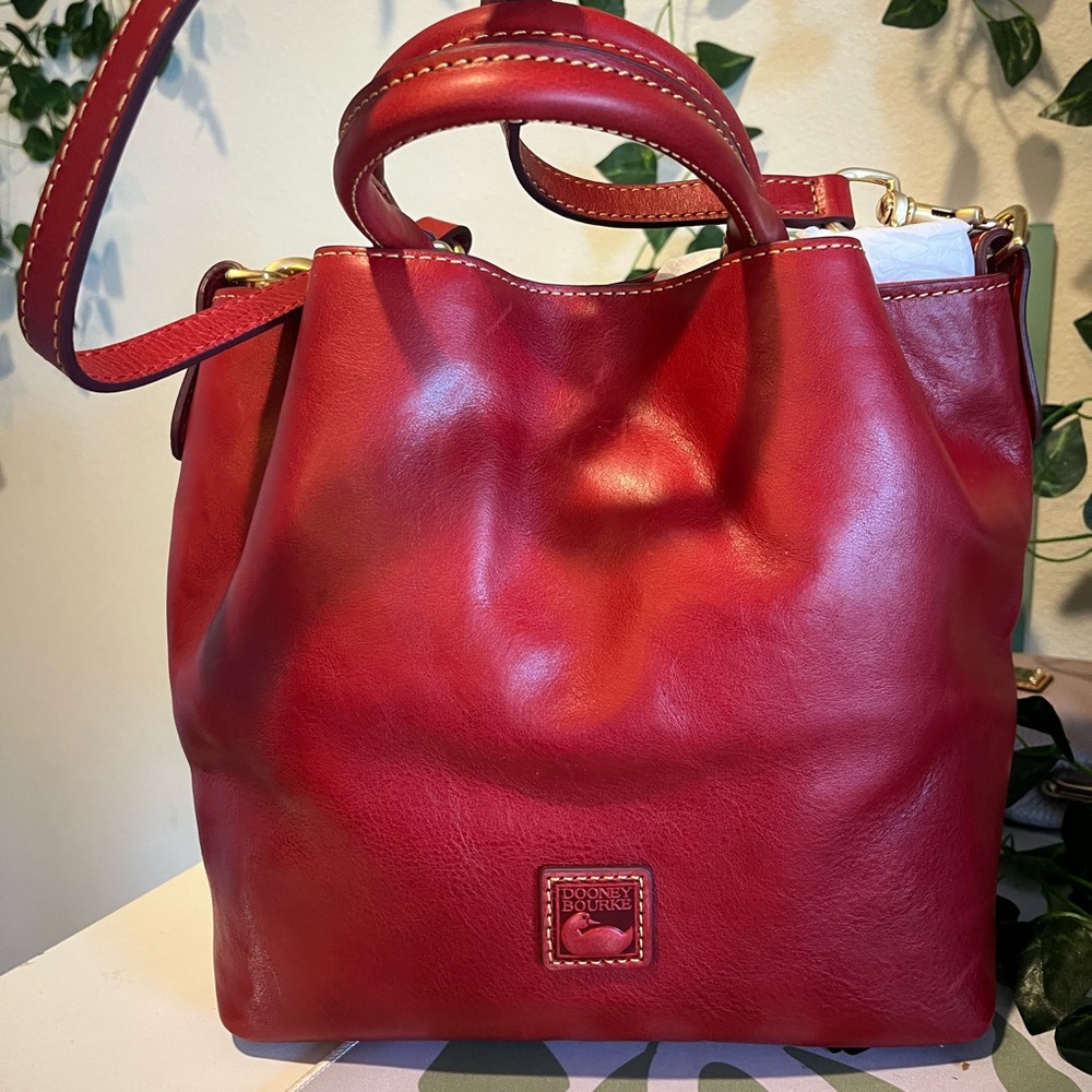 Red Florentine Small Barlow - NWT - Dooney & Bourke